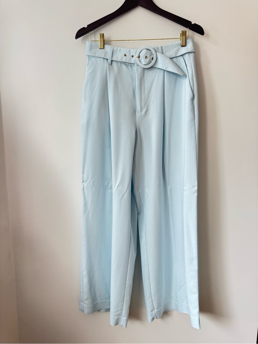 House of Halow 1960 Light Blue Wide-Leg  Trousers with Belt
